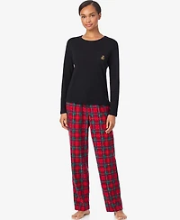 Lauren Ralph Women's Long Sleeve Pajama Set