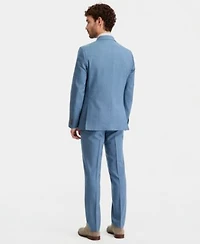 Ted By Ted Baker Mens Modern Fit Light Blue Solid Suit Separates