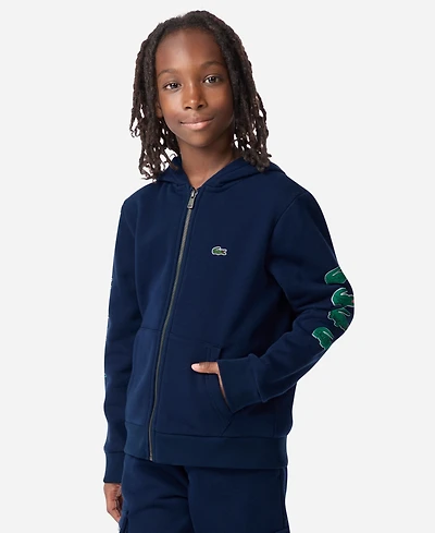 Lacoste Boys 8-20 Graphic Logo Print Full-Zip Hoodie