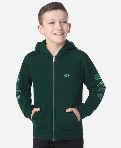 Lacoste Boys 8-20 Graphic Logo Print Full-Zip Hoodie