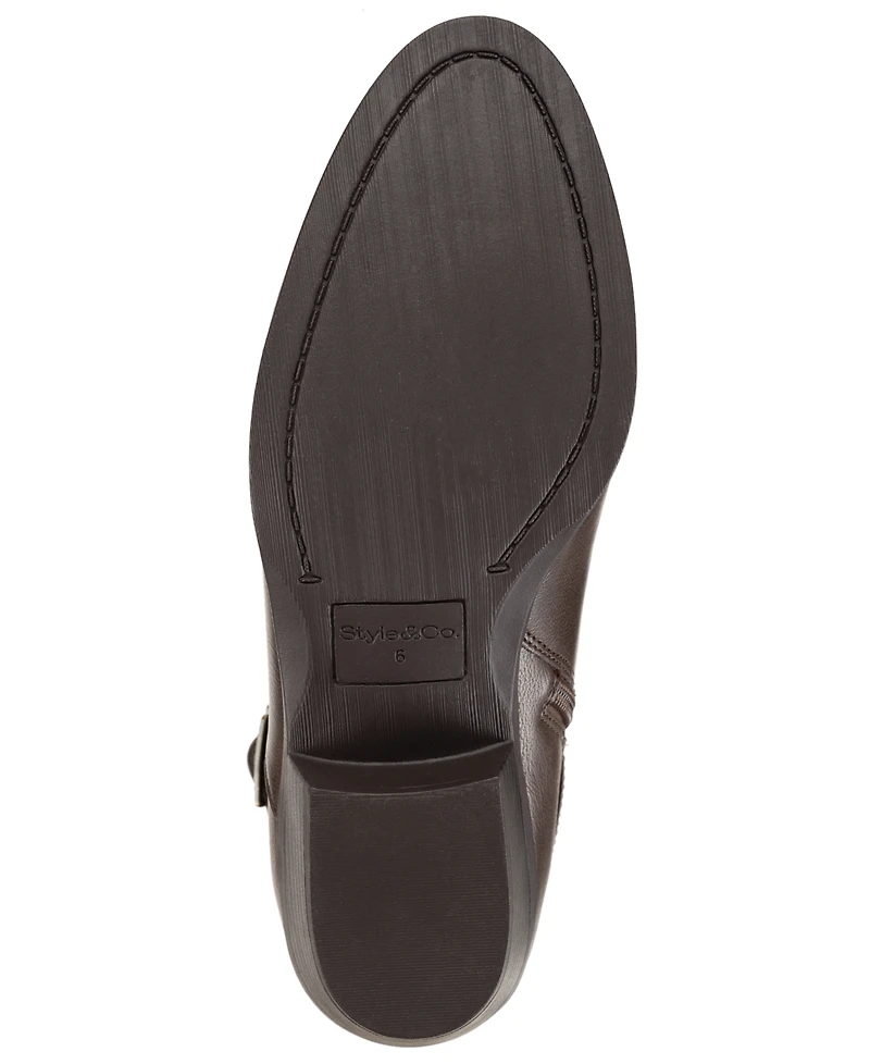 Style & Co Women's Willaa Belted Block Heel Booties, Macy's Exclusive
