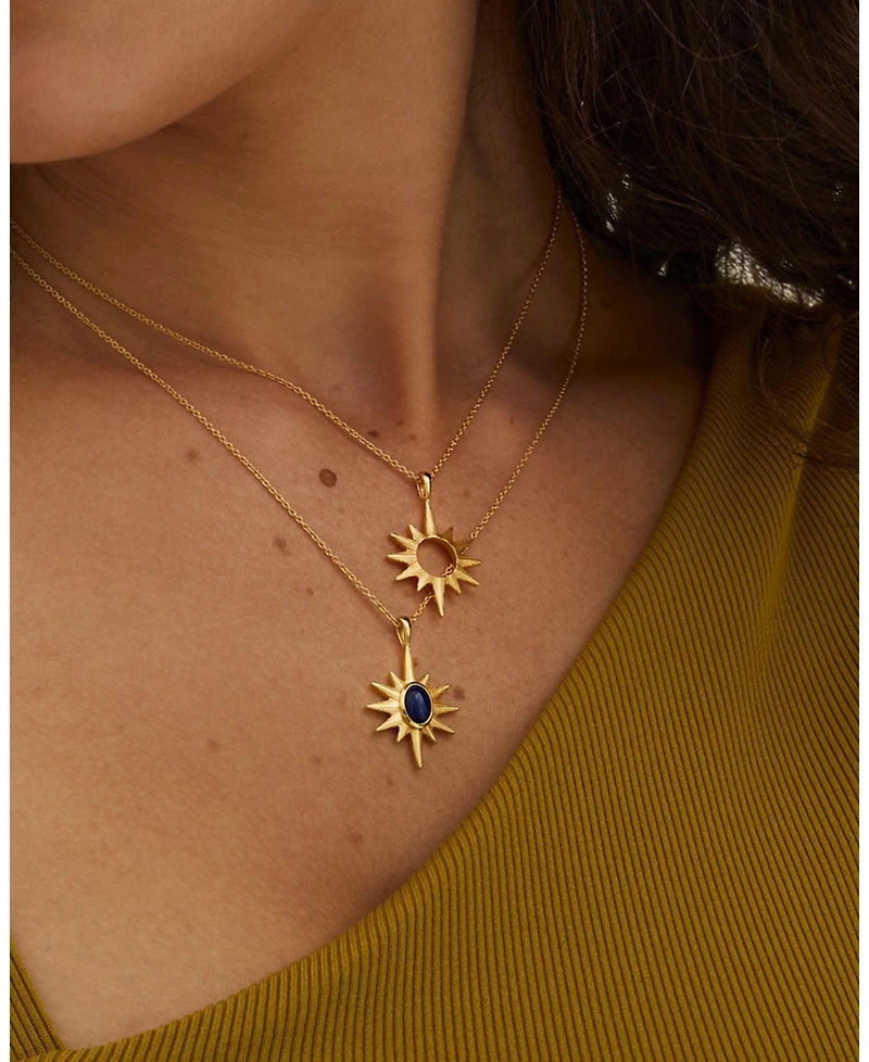 Ottoman Hands Lapis Star Pendant Necklace
