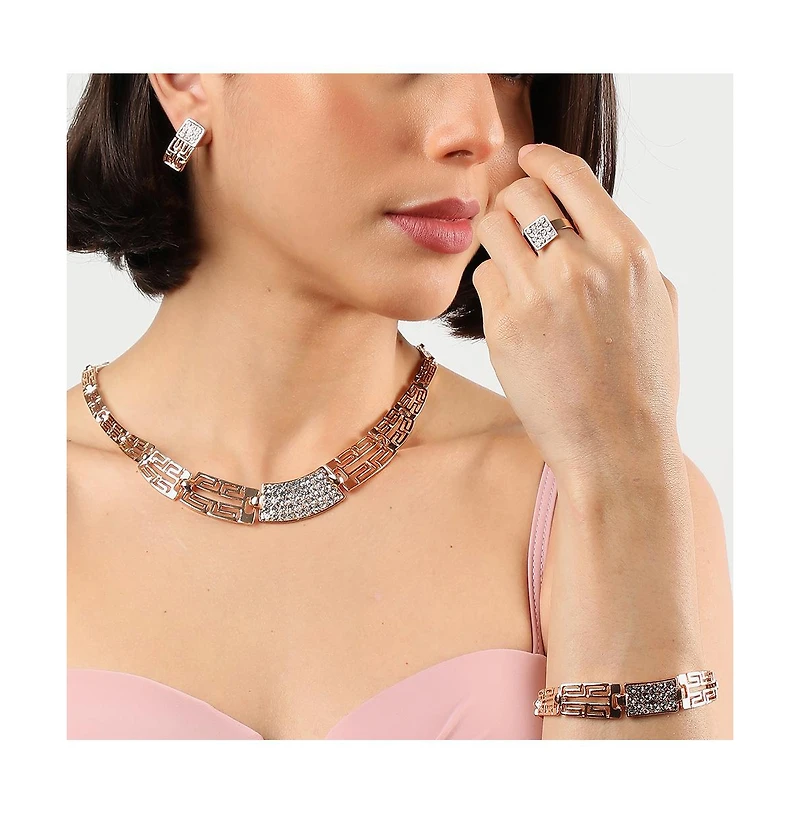 Sohi Gold-Plated Stones Jewellery Set
