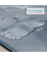 3 Piece Ultra Soft Non-Slip Plush Memory Foam Bath Rug Set - Small, Large & Contour - Tiled Design