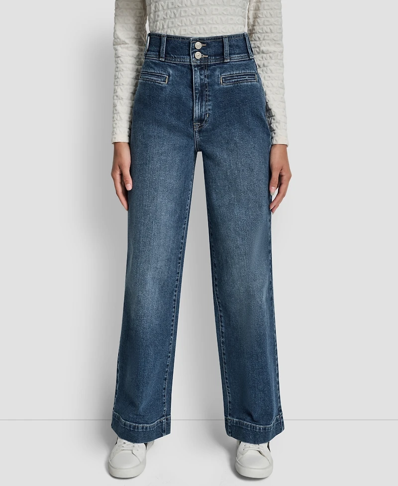 Dkny Jeans Women's High Rise Double Button