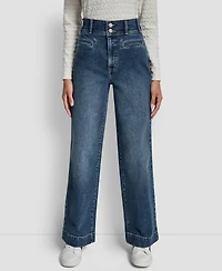Dkny Jeans Women's High Rise Double Button