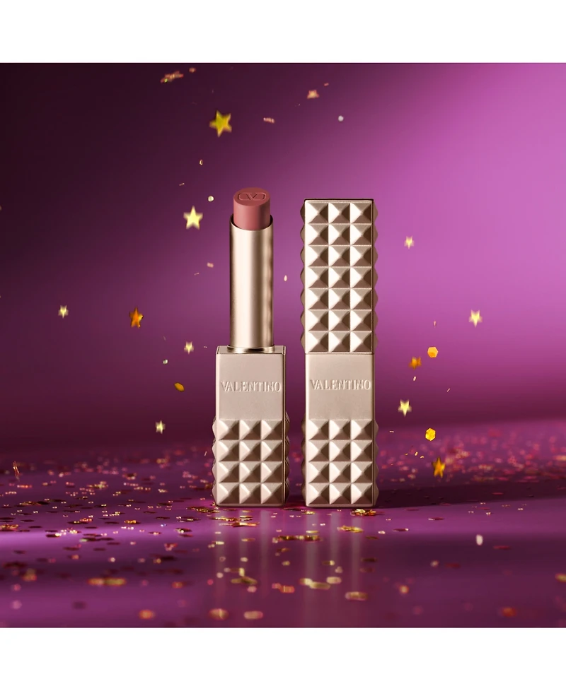 Valentino Limited Edition Spike Buttery Matte Refillable Lipstick Trio and Clutch Set, 0.07 oz.