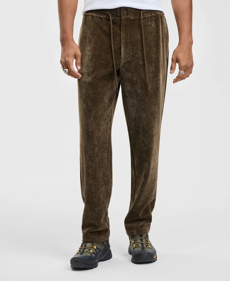 Mode of One Men's Relaxed Soft Twill Tapered Drawstring Pants, Macy's Exclusive