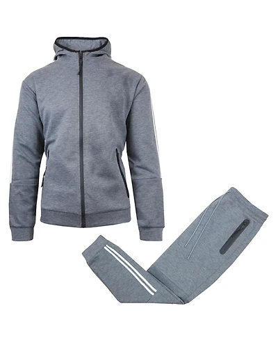 Galaxy By Harvic Men's 2-Piece Full-Zip Hoodie and Jogger Sweatpants Set