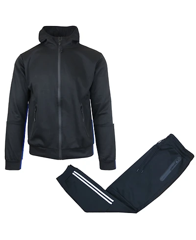 Galaxy By Harvic Men's 2-Piece Full-Zip Hoodie and Jogger Sweatpants Set