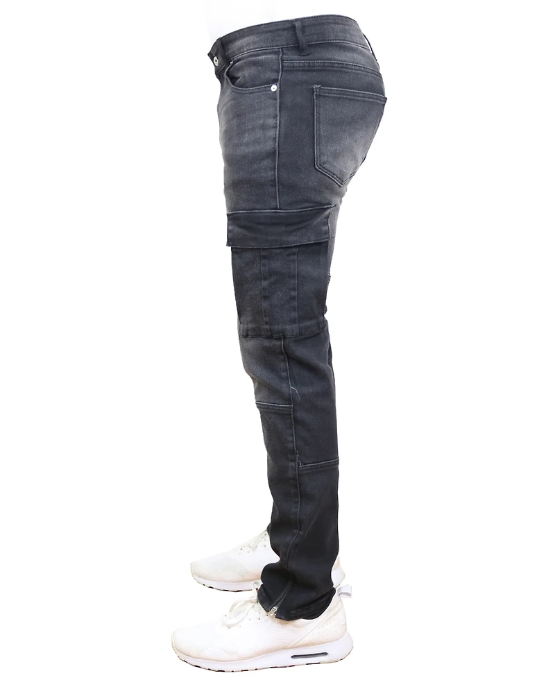 Blue Ice Men's Stretch Cargo Pocket Jeans