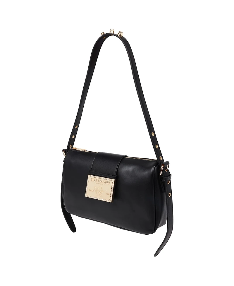 True Religion East West Shoulder Bag with Belt Buckle Tab