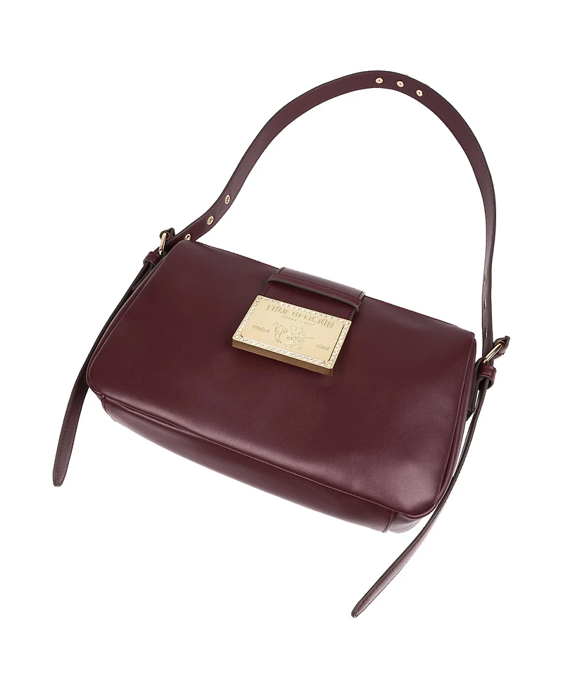 True Religion East West Shoulder Bag with Belt Buckle Tab