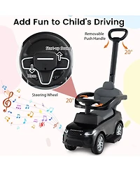 Mecale 3 1 Push Car with Removable Handle and Guardrail for Kids 18-36 Months Old