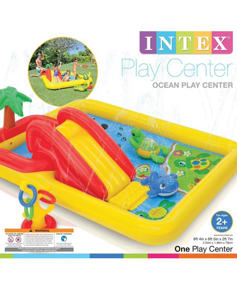 Intex 100"x77" Inflatable Ocean Play Center Backyard Toddler Kiddie Pool & Games