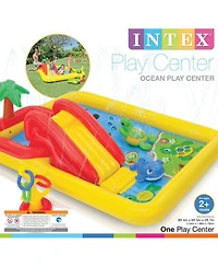 Intex 100"x77" Inflatable Ocean Play Center Backyard Toddler Kiddie Pool & Games