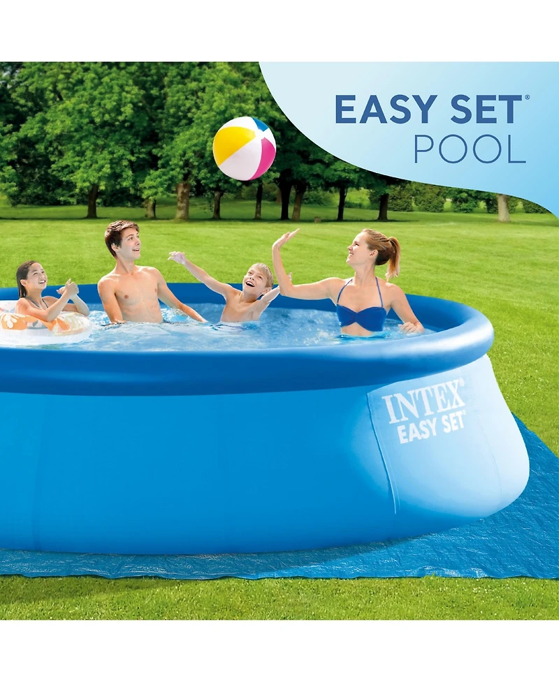 Intex 15' x 48" Inflatable Easy Set Above Ground Swimming Pool w/ Ladder & Pump
