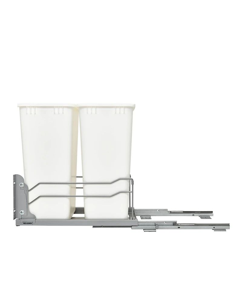 Rev-a-Shelf Double Pullout Trash Cans 50 qt. with Soft-close, 53WC-2150SCDM-211