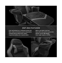 Respawn Reclining Gaming Chair with Footrest, Gaming Chair Recliner - Grey