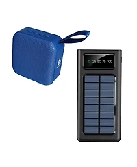 Adventure Power & Sound Bundle – Portable Solar Power Bank + 360° Wireless Speaker