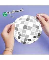 Disco Ball Garland Banner, 30 Feet of Cord, 15 Double-Sided Disco Balls