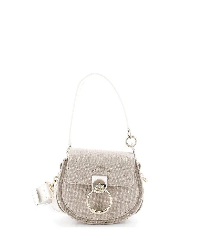 Pre-Owned Chloe Small Tess Bag Canvas with Leather