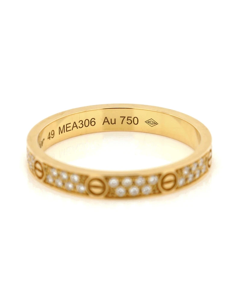 Pre-Owned Cartier Love Wedding Band Pave Diamonds Ring
