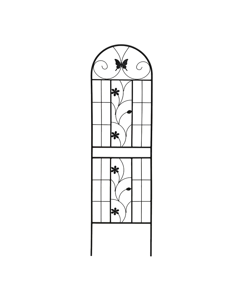 Streamdale Furniture 2 Pack Metal Garden Trellis 71" Rustproof Black