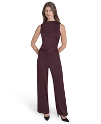 Halston Women's Mid Rise Wide Leg Ponte Trousers