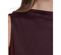 Halston Women's Sleeveless Mock Neck Pull On Top