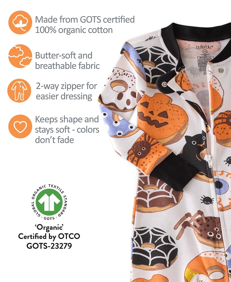 butterblu Baby Cruz Halloween Cotton Snug-Fit Footed Pajamas