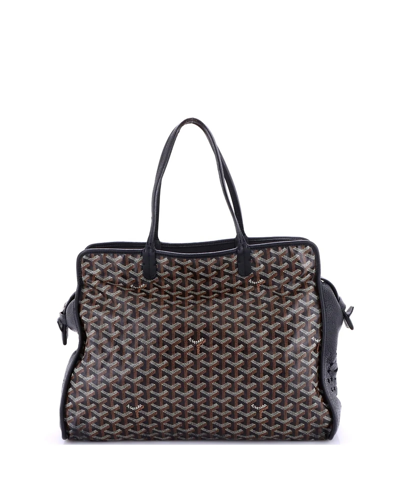 Pre-Owned Goyard Pm Hardy Pet Carrier Coated Canvas