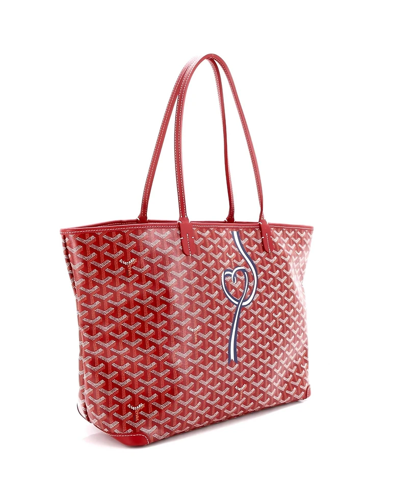 Pre-Owned Goyard Mm Artois Tote Printed Coated Canvas