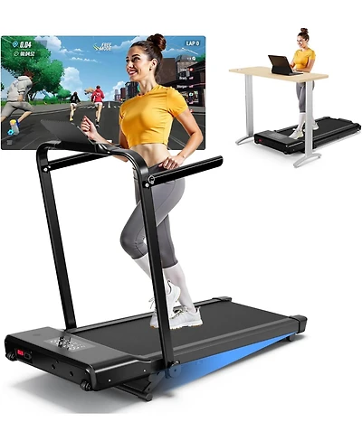 DeerRun 3-in-1 treadmill w/ handlebar. 300LB cap, 3.0HP motor, Led display