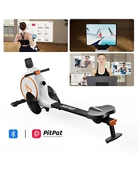 DeerRun Adjustable 32-Level Magnetic Resistance Long Slide Rail Smart Rowing Machine with PitPat App