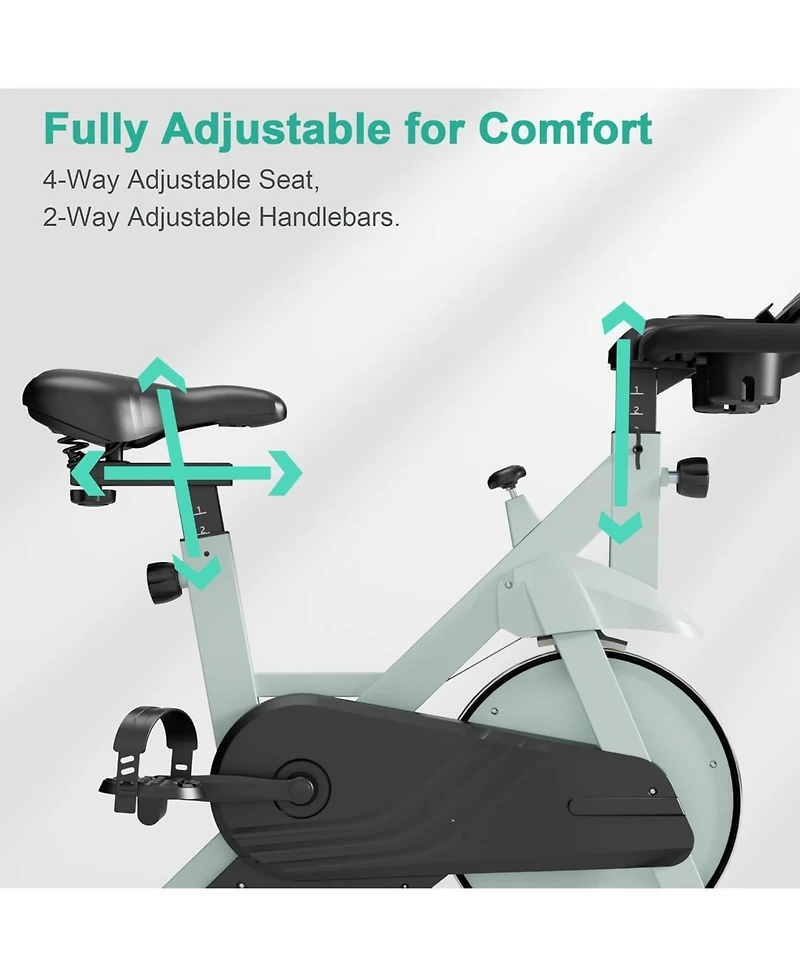 DeerRun Indoor Smart Stationary Cycling Bike with PitPat App, 1-32 Magnetic Resistance-Black