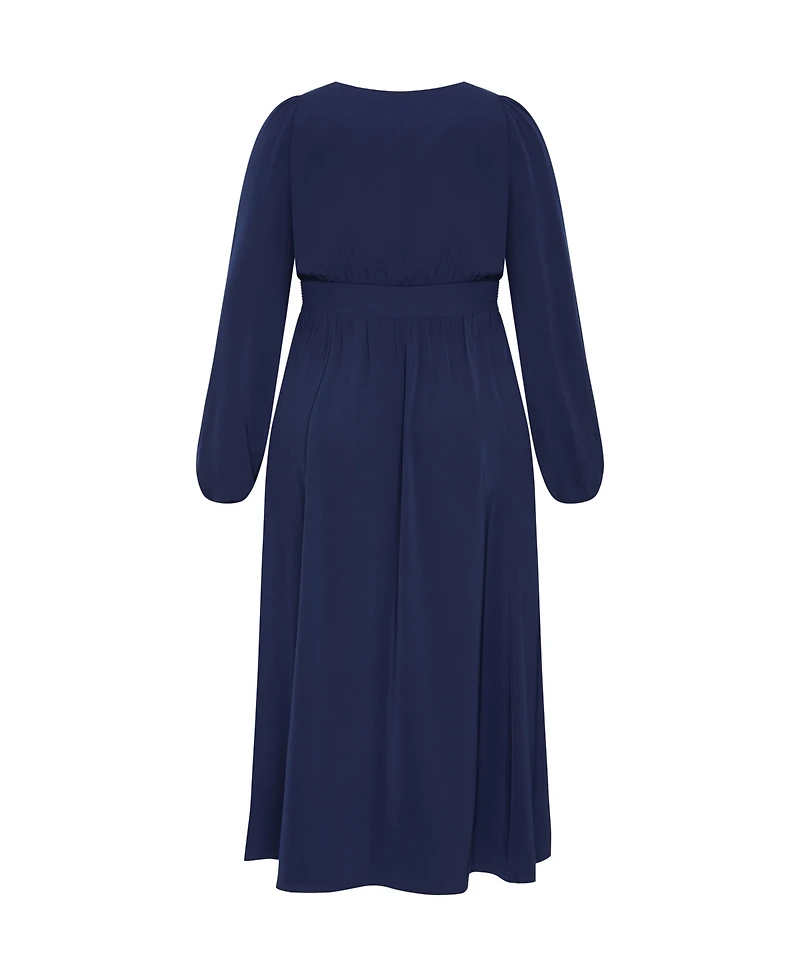 City Chic Women's Ivanna V Neck Maxi Dress