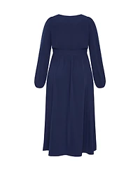 City Chic Women's Ivanna V Neck Maxi Dress