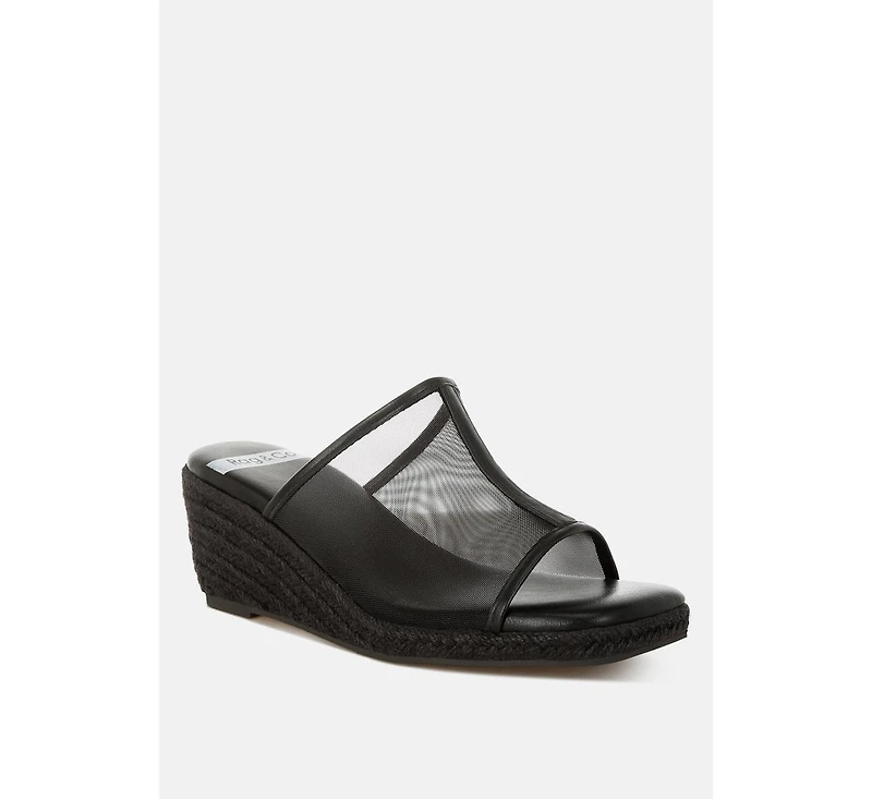 Rag & Co Seraphine Breathable Mesh Slip-On Wedges Women