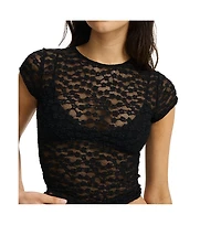 Cotton On Women's Ashley Mesh Short Sleeve Top