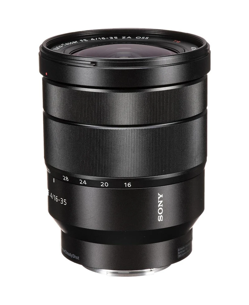 Sony Vario-Tessar T Fe 16-35mm f/4 Za Oss Lens, Black, Bundle with 72mm Digital Essentials Filter Kit and 19x19" Lens Wrap