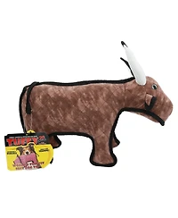 Tuffy Medium Barnyard Bull, Durable Plush Dog Toy