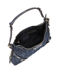 True Religion Studded Denim Chain Shoulder Bag