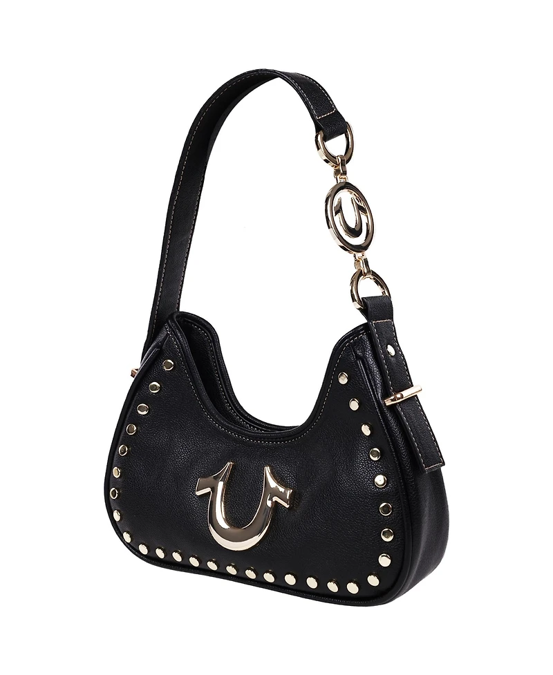 True Religion Studded Pebble Hobo Bag
