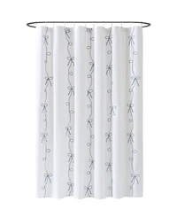 Peri Home Sasha Bows Shower Curtain, 72" x