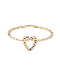 Adornia Gold Plated Heart Knot Ring