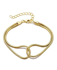Adornia Gold Plated Interlocking Rope Chain Bracelet