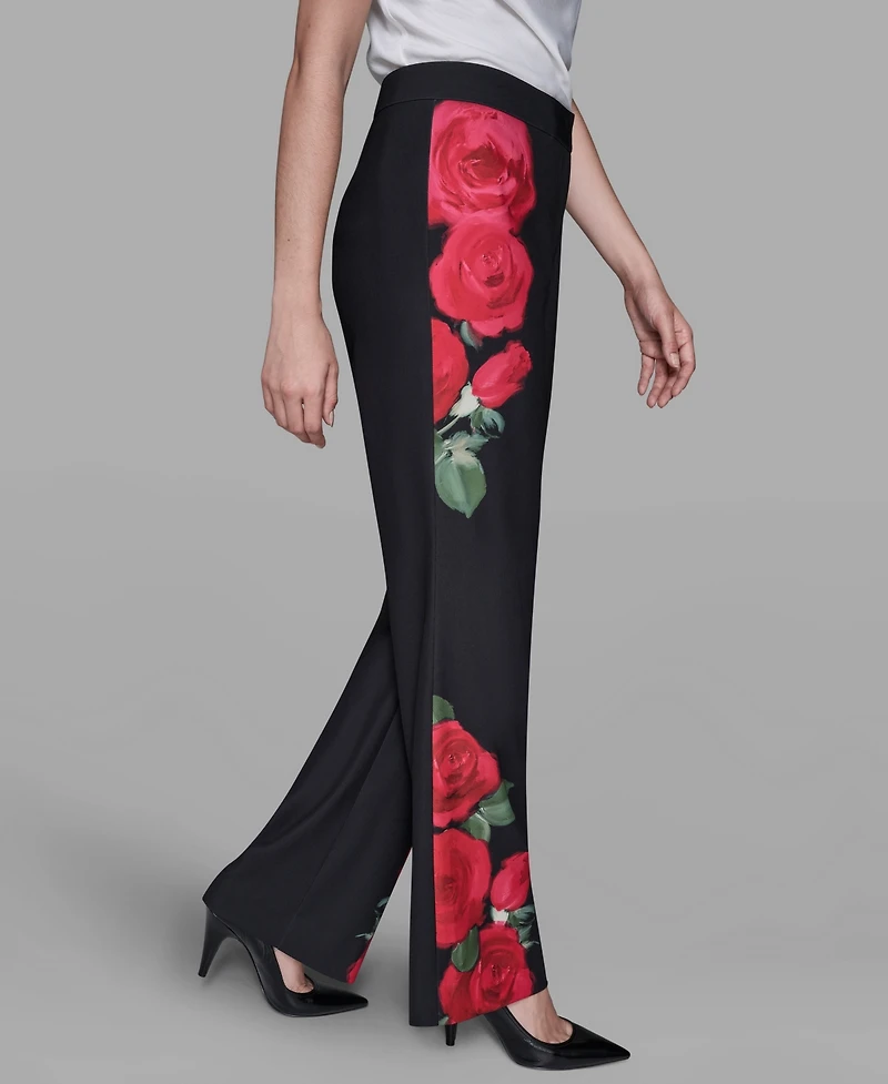 Karl Lagerfeld Paris Women's Floral Print Pants