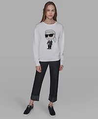 Karl Lagerfeld Paris Women's Kool Karl Crewneck Sweater