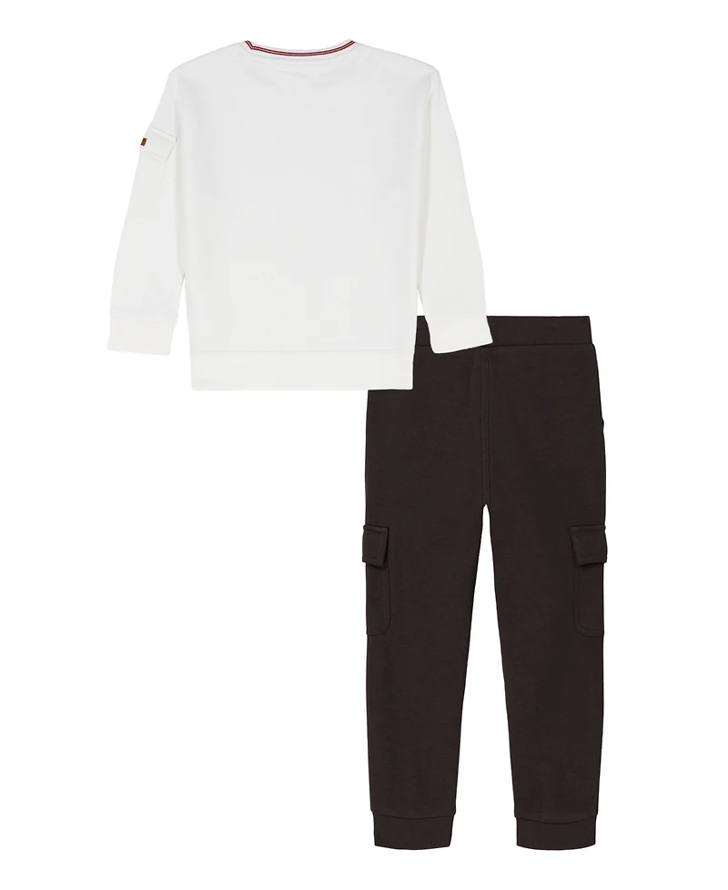 Kids Headquarters Boys 4-7 2-Piece Long Sleeve Top and Joggers Set